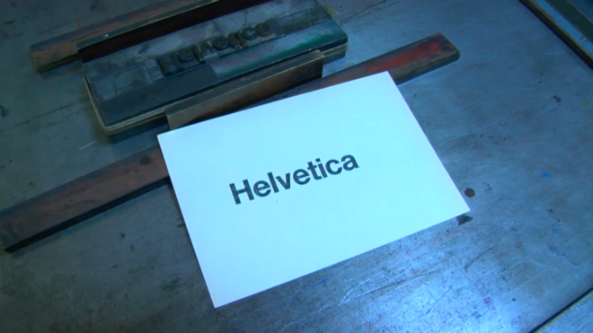 IMAGE: Helvetica (2007) main title card