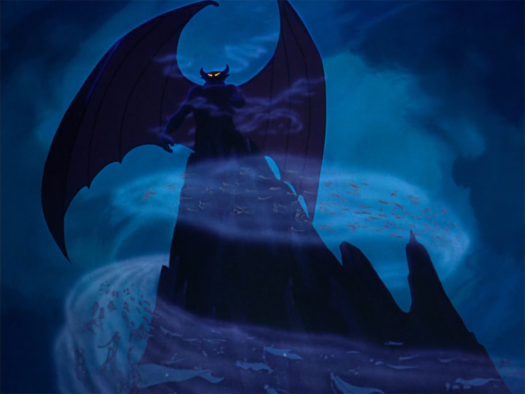 IMAGE: Fantasia still - 19 Chernabog + cloud of ghouls